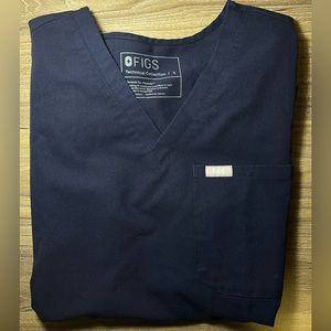 Figs Navy Catarina scrub top